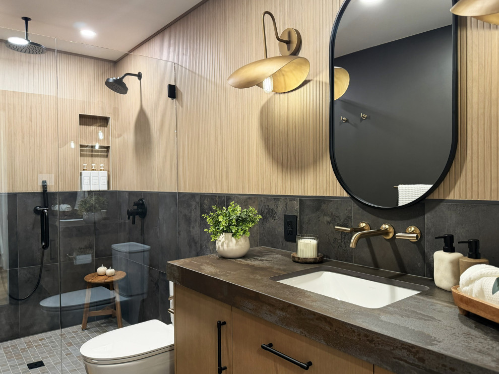 Dekton, Brizo & Custom Cabinetry | Bespoke Bathroom Design