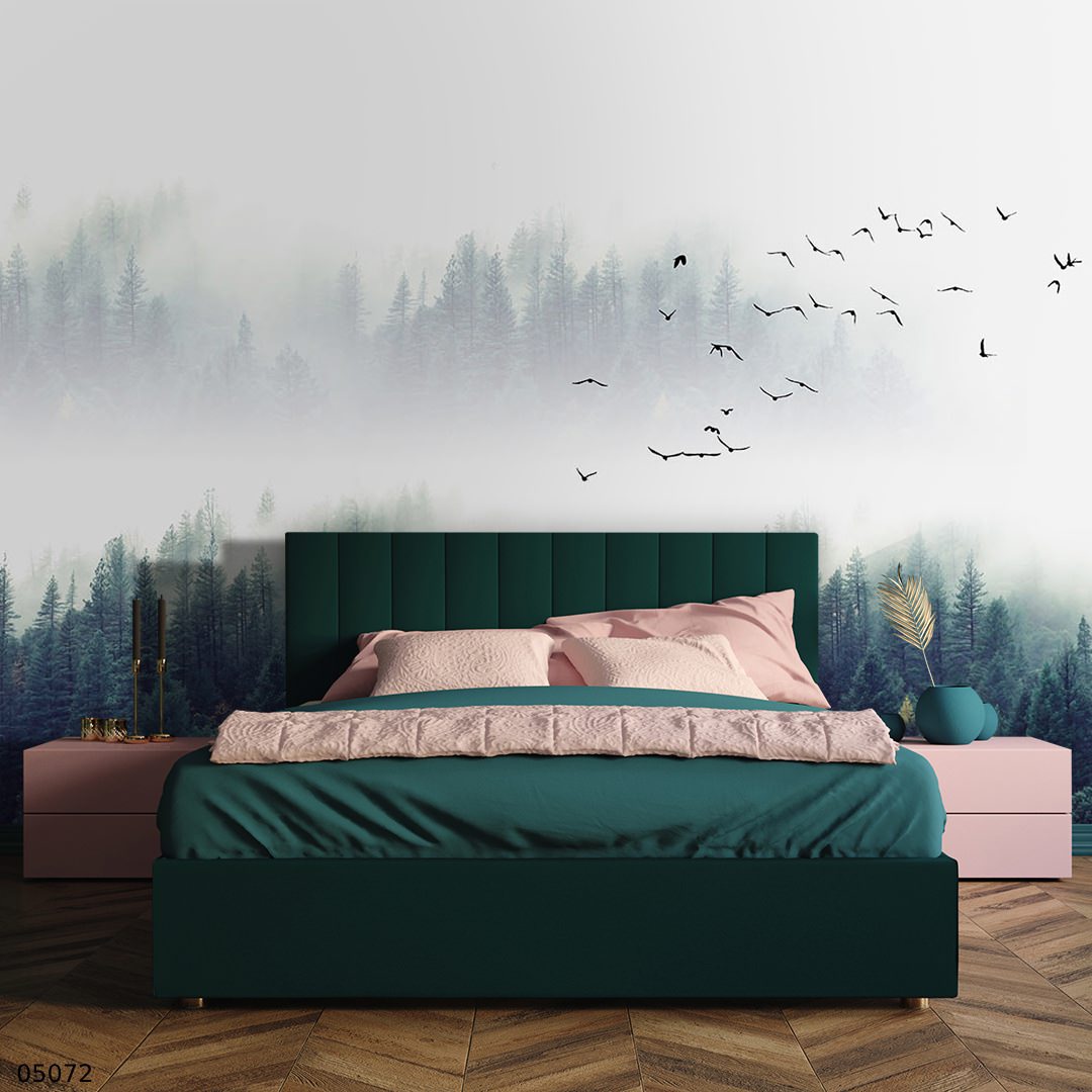 Дизайн-проект "Туманный лес в оформлении спальни"