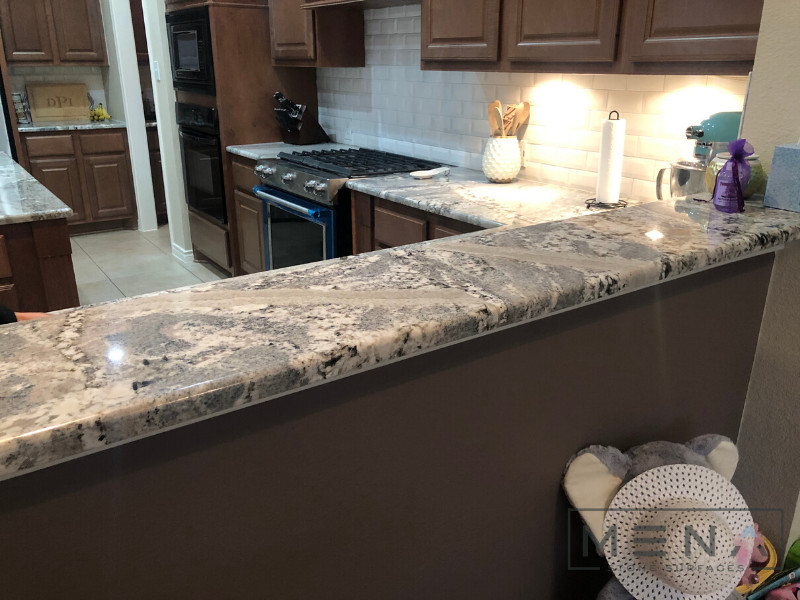Monte Cristo Granite Contemporary Kitchen Austin by Mena Stone