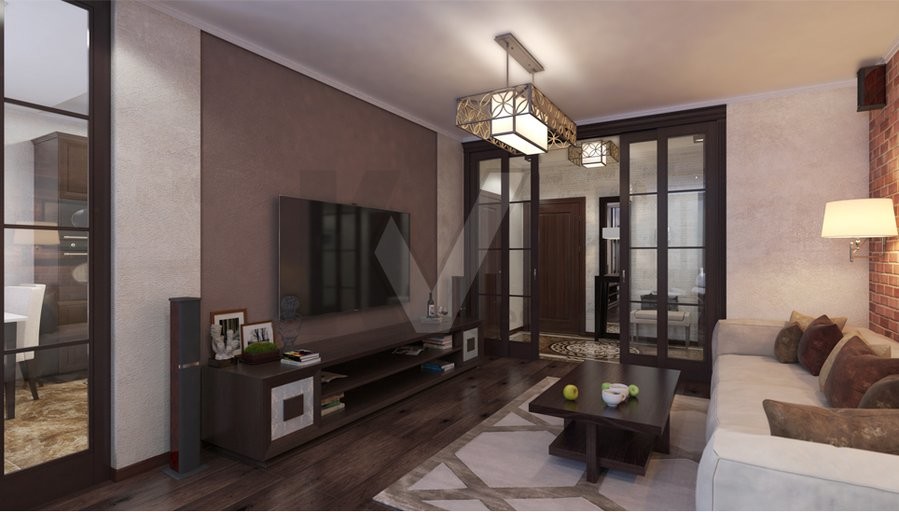 Дизайн трехкомнатной квартиры в ЖК Царицыно