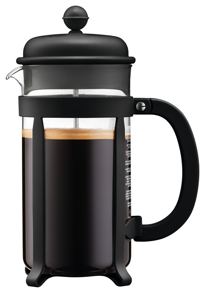 Bodum Java French Press Coffee Maker, 12 Oz., Black, 34 Oz. Scandinavian French Presses by
