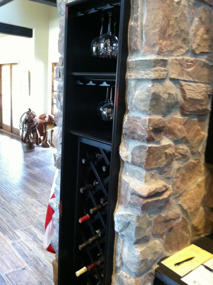 Inspiration for a rustic wine cellar remodel in Phoenix