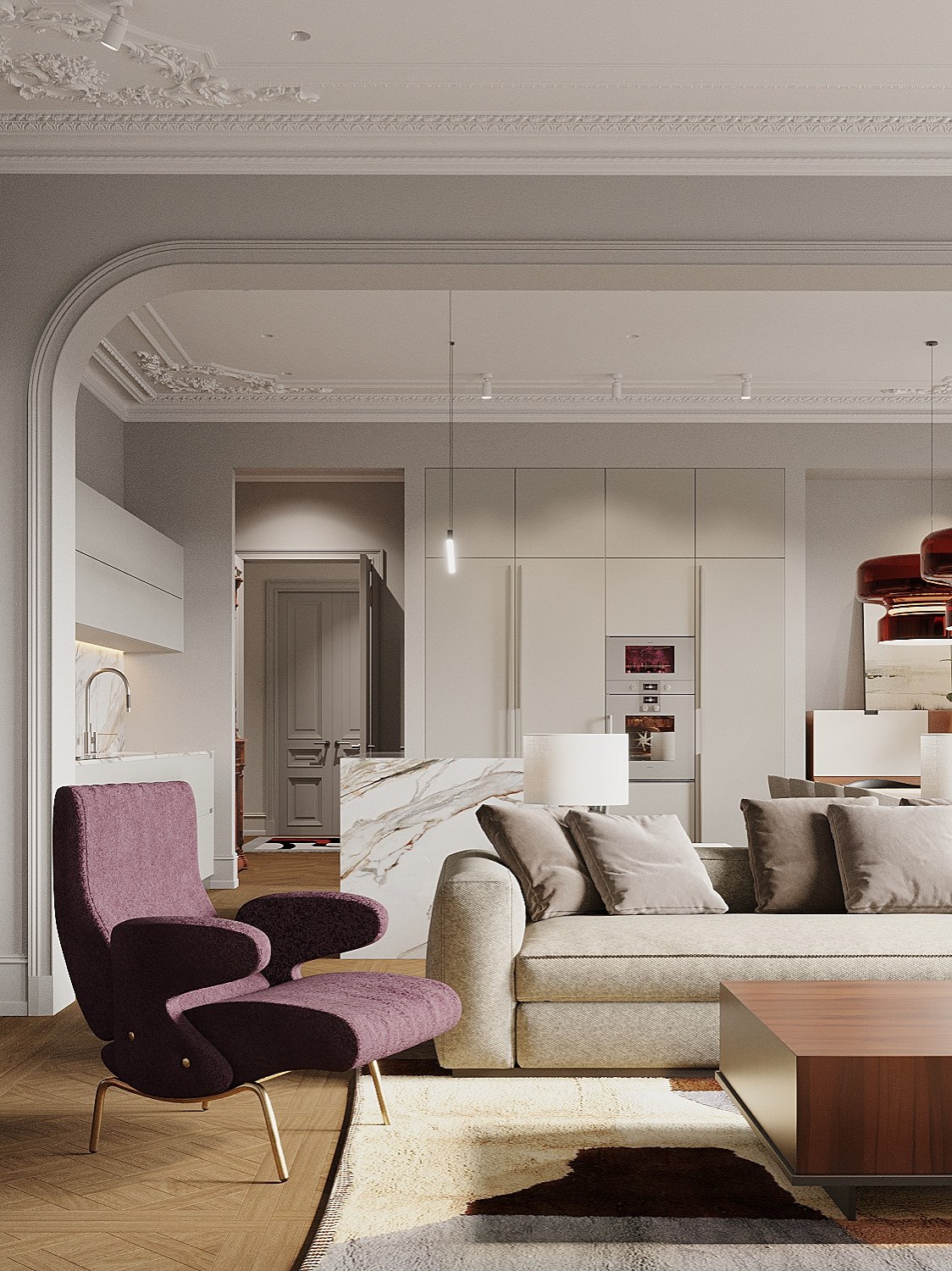 Яркая квартира с баром