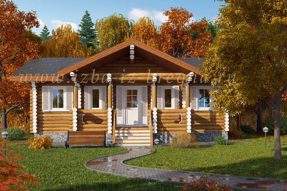 Проекты бань из оцилиндрованного бревна