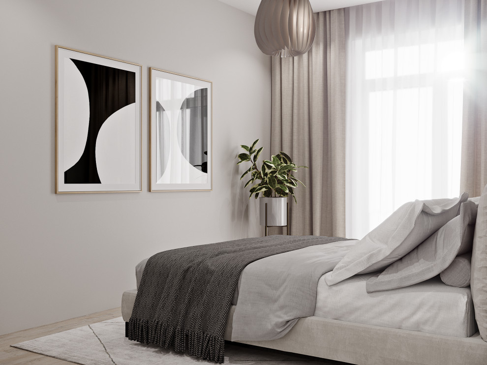 Экологичный дизайн интерьера в ЖК Ривьера Парк на Волне, Ижевск. 69,43 м2