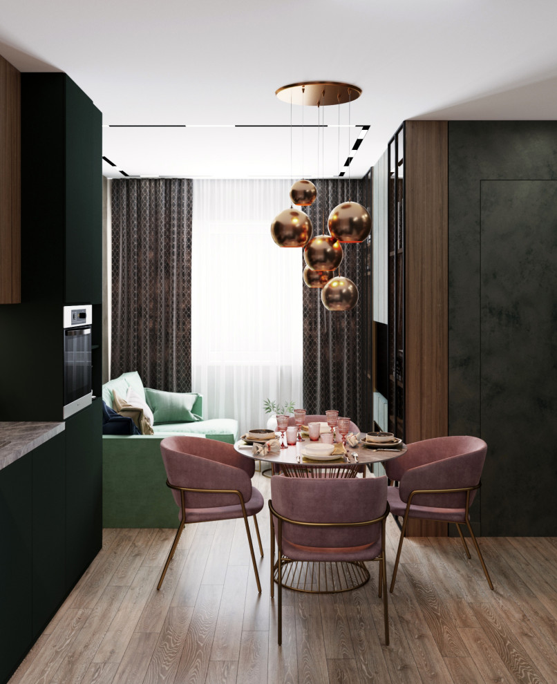 Маленькая квартира в зеленых тонах