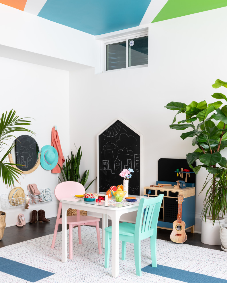 Ray of Sunshine Bethesda Playroom - Inspiration for a large contemporary childrens' room remodel in DC Metro