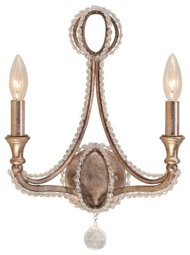 Crystorama 6762DT Two Light Wall Mount Garland Distressed Twilight