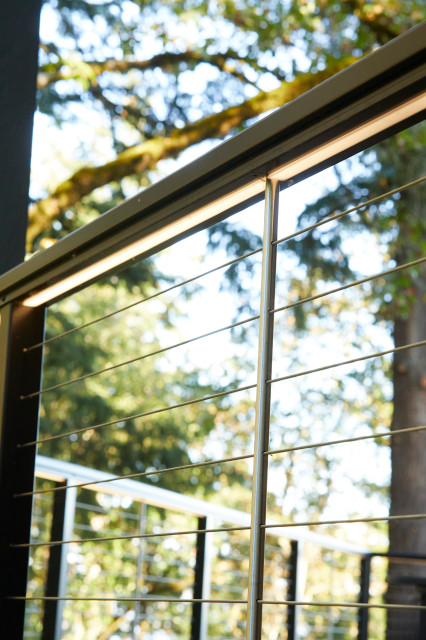 Portland DesignRail&reg; with Stainless Steel Pickets contemporary-terrace
