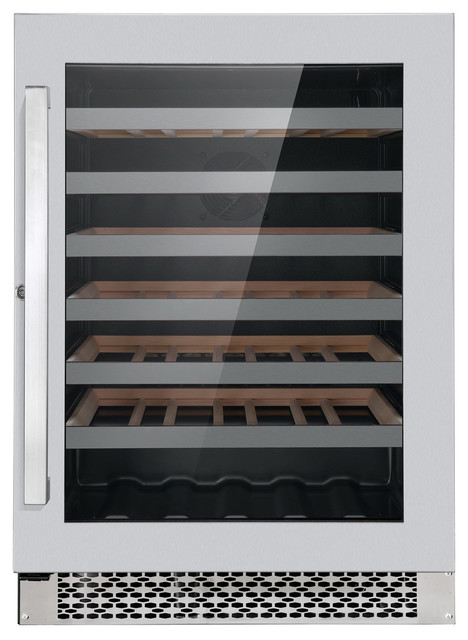 48-Bottle Stainless Steel 24" Single Zone Compressor Wine Cooler