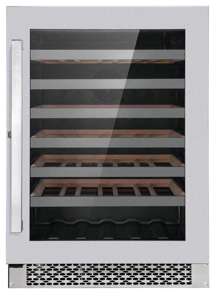 48-Bottle Stainless Steel 24" Single Zone Compressor Wine Cooler