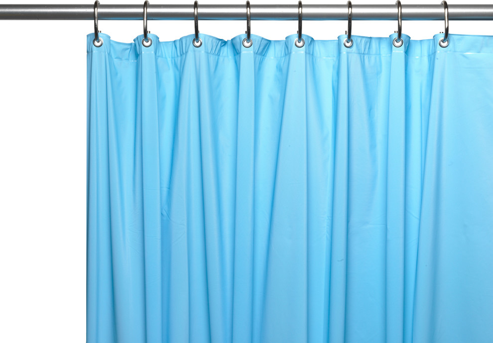 8 Gauge Vinyl Shower Curtain Liner, Shower Curtain Liner With Magnets And Suction Cups Together