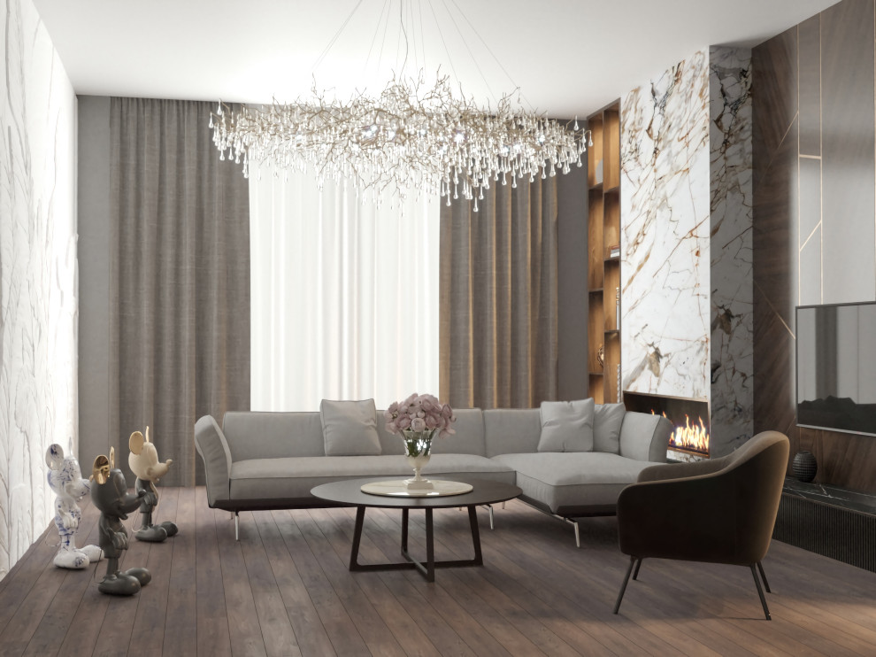 Гостинная в загородном доме