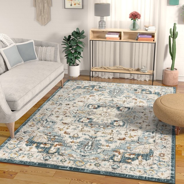 Well Woven Mystic Stella Modern Bohemian Medallion Blue MC-394 Area Rug ...