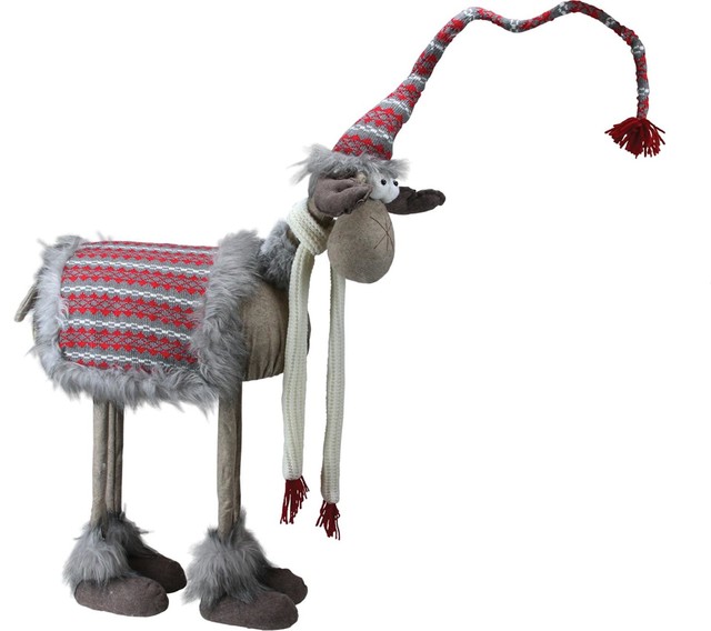 29 Decorative Standing Bobble Action Nordic Christmas Moose