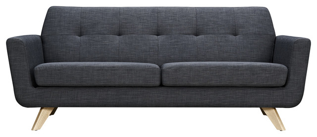 Charcoal Gray Dania Sofa Natural Midcentury Sofas By Nyekoncept Charcoal Gray Dania Sofa Natural