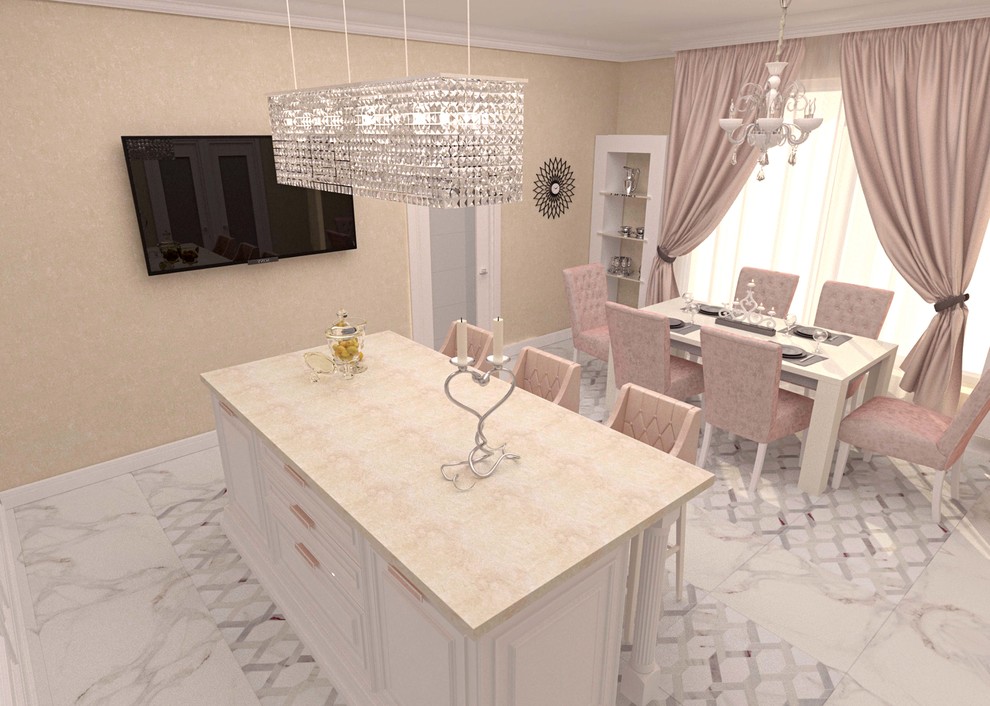 Дизайн частного дома в пастельных тонах