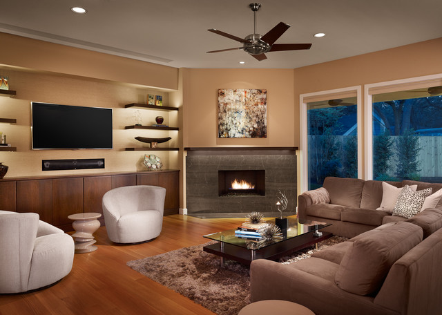 Northwest Hills Remodel Contemporary Living  Room  