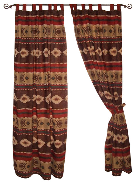 Cimarron Striped Southwest Drape Set Eclectic Curtains By