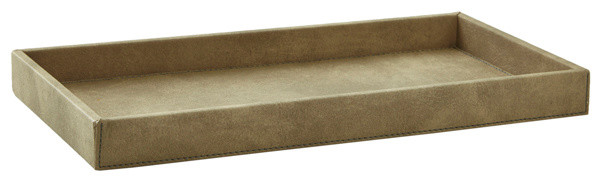 Faux Shagreen Vanity Tray Ivory, Pewter