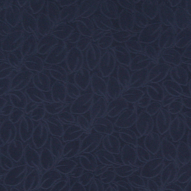 Dark Blue Leaf Stain Resistant Microfiber Upholstery Fabric By The Yard