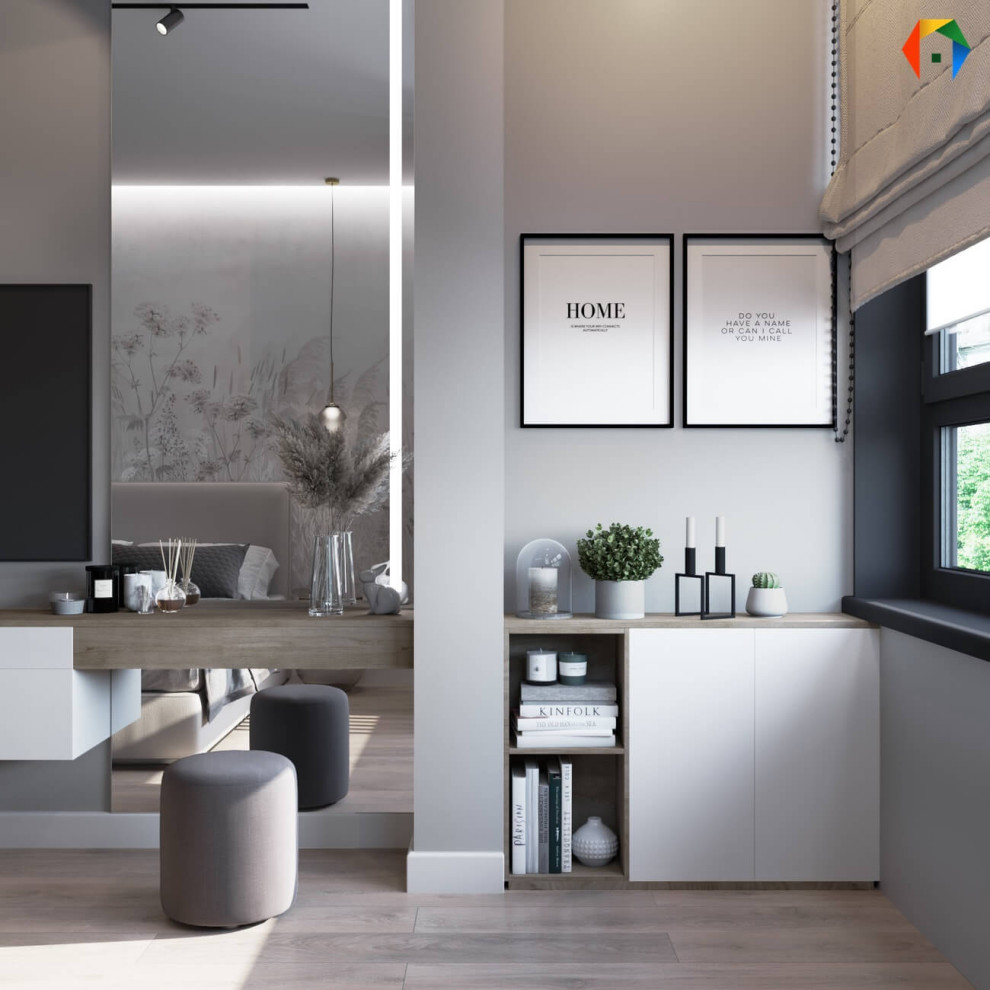 Серебрякова. Дизайн-проект трешки с кухней-гостиной