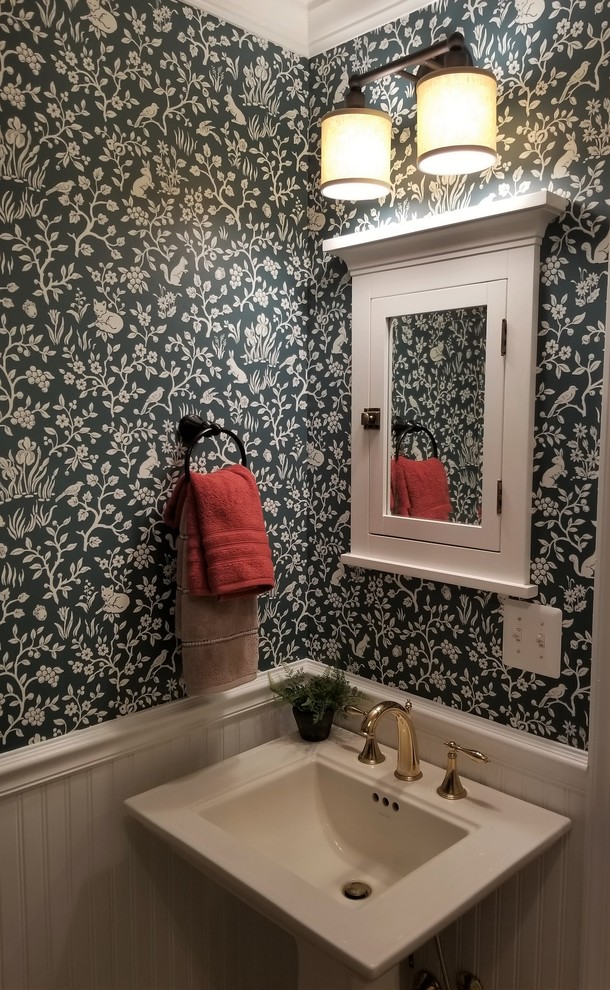 Inspiration for a country powder room in Baltimore.