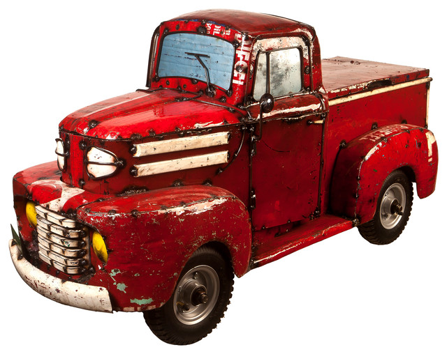 Think Outside, Red Pick Up Truck Car Indoor Outdoor Cooler With