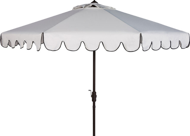 Dorinda 9ft Crank Umbrella Contemporary Outdoor Umbrellas By Hedgeapple