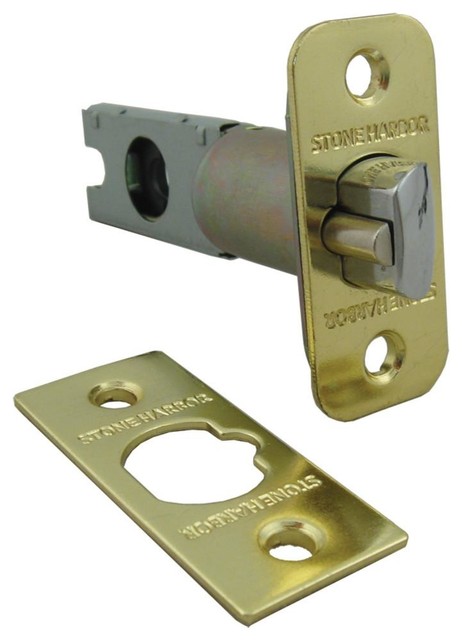 4 Way Latch For Entry Locks Bright Brass Transitional Pocket 4 Way Latch For Entry Locks Bright Brass