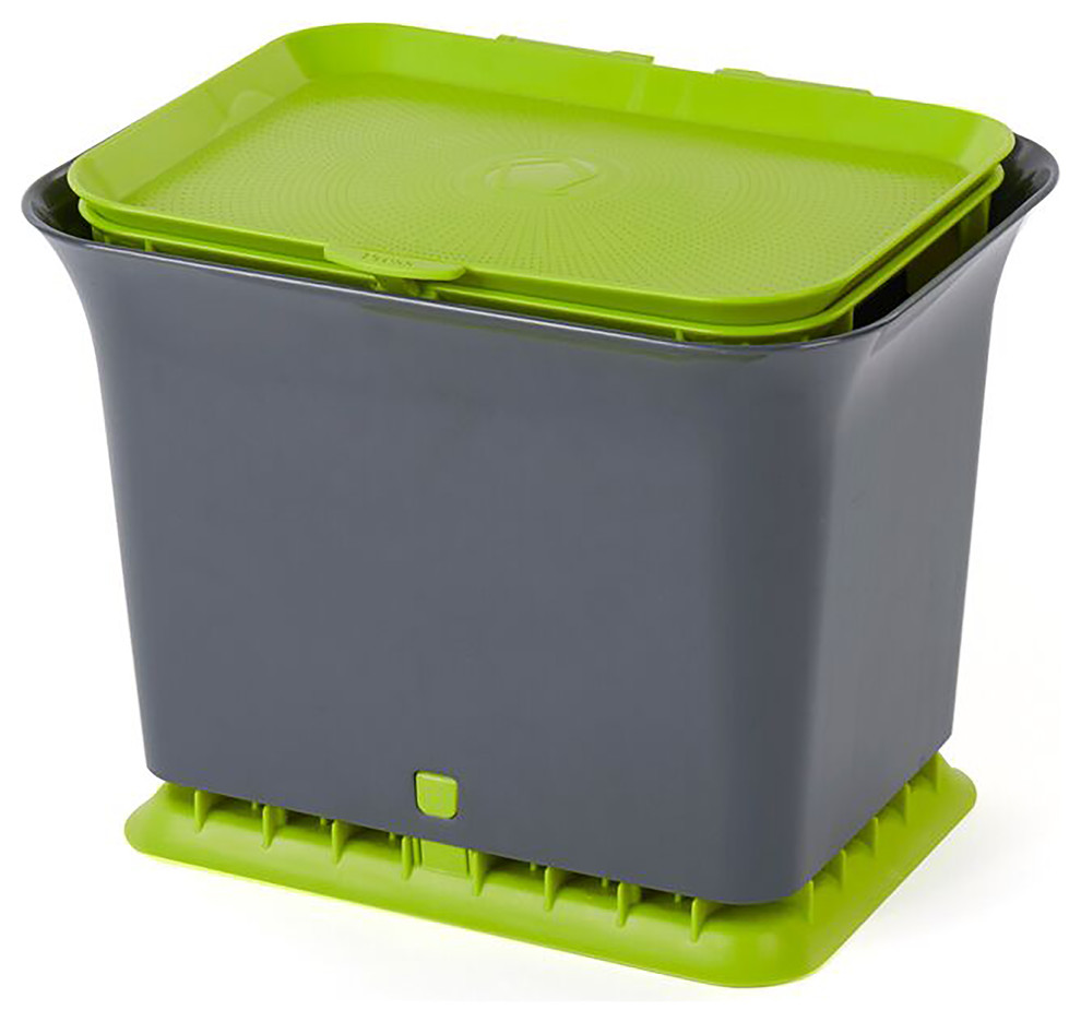 Fresh Air Odor-Free Kitchen Compost Collector, Green Slate