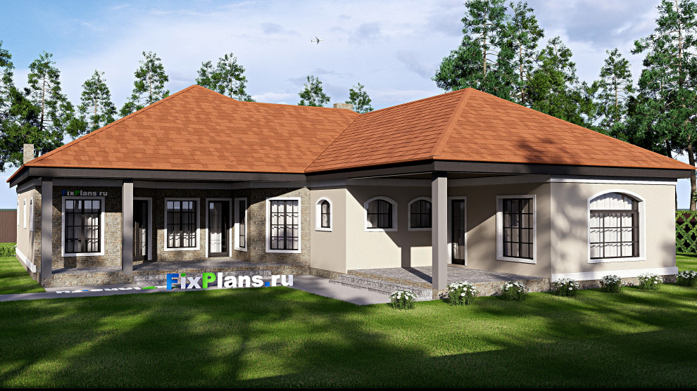 Проект одноэтажного дома 19х24м S302м2 F-17279