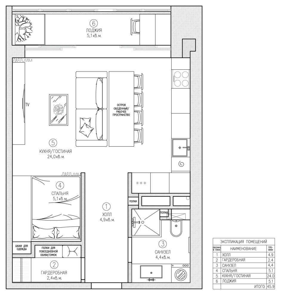 ЖК "САВЕЛОВСКИЙ СИТИ" Квартира для молодой семьи