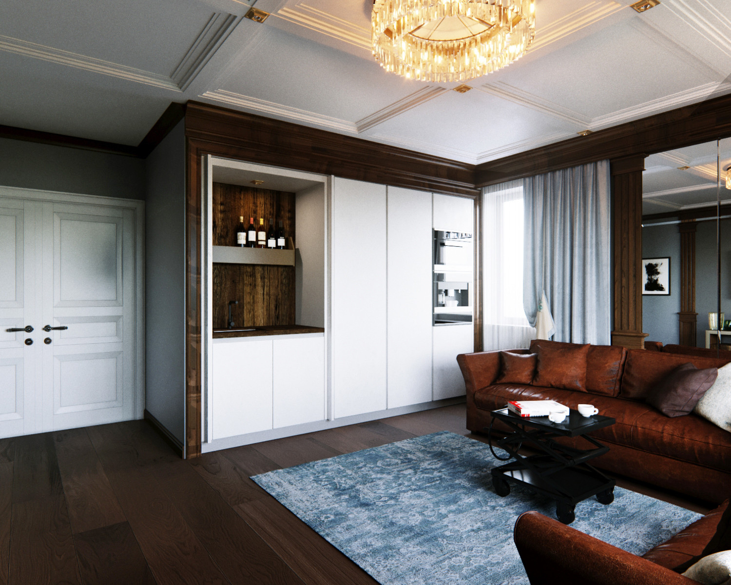 Интерьер пятикомнатной квартиры в неоклассике, г. Дюссельдорф, Германия