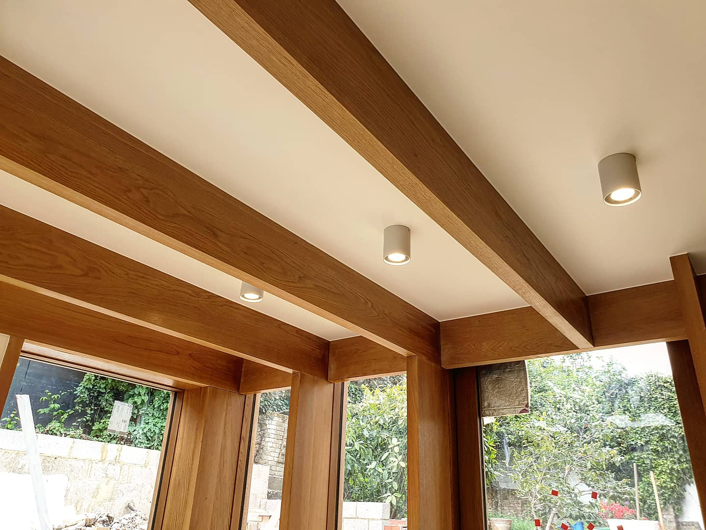 Wooden frame kitchen extension