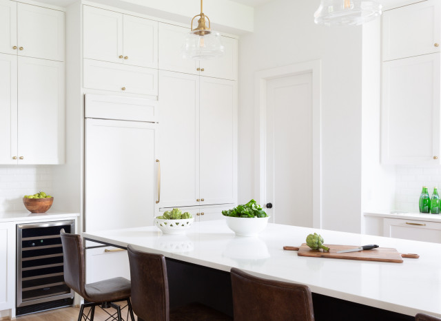 Oak Forest New Build midcentury-kitchen