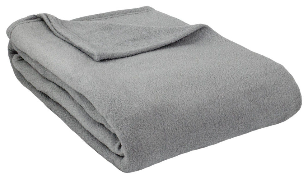 Alta Luxury Hotel Fleece Blanket, Queen Contemporary Blankets by