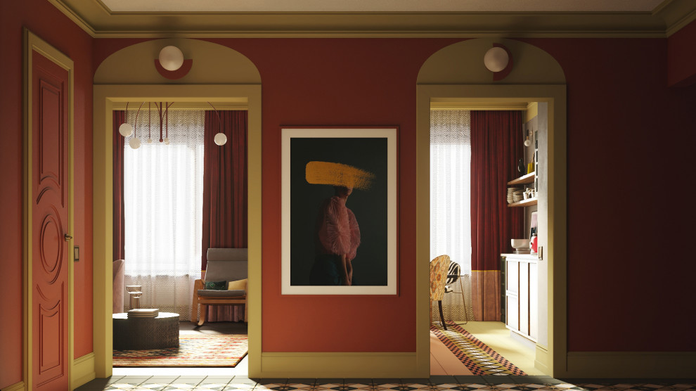 Яркая квартира "с характером" в ЖК Shome в стиле фьюжн