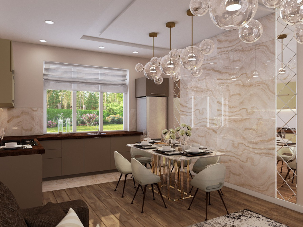 Кухня-гостиная, обеденная зона