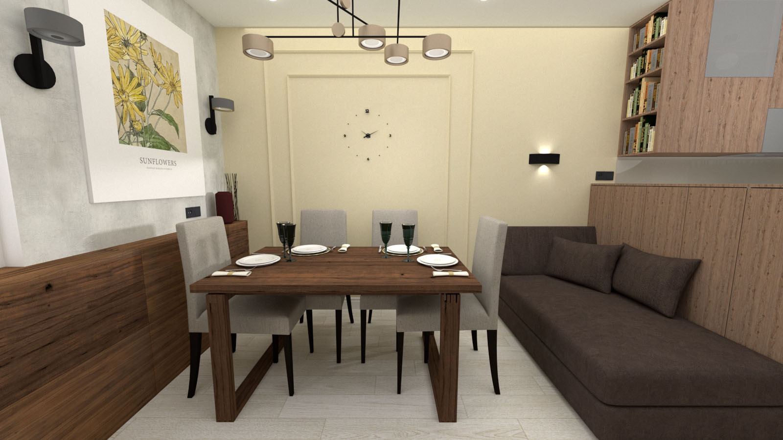 Кухня-столовая для ЖК "Я-Романтик"