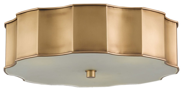 Currey Co 9999 0001 Wexford Antique Brass Flush Mount