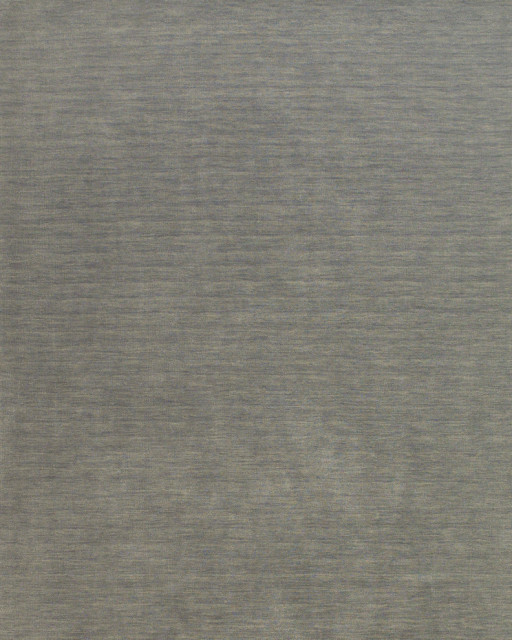 Weave & Wander Celano Contemporary Wool Rug, Light Gray, 5' X 8'