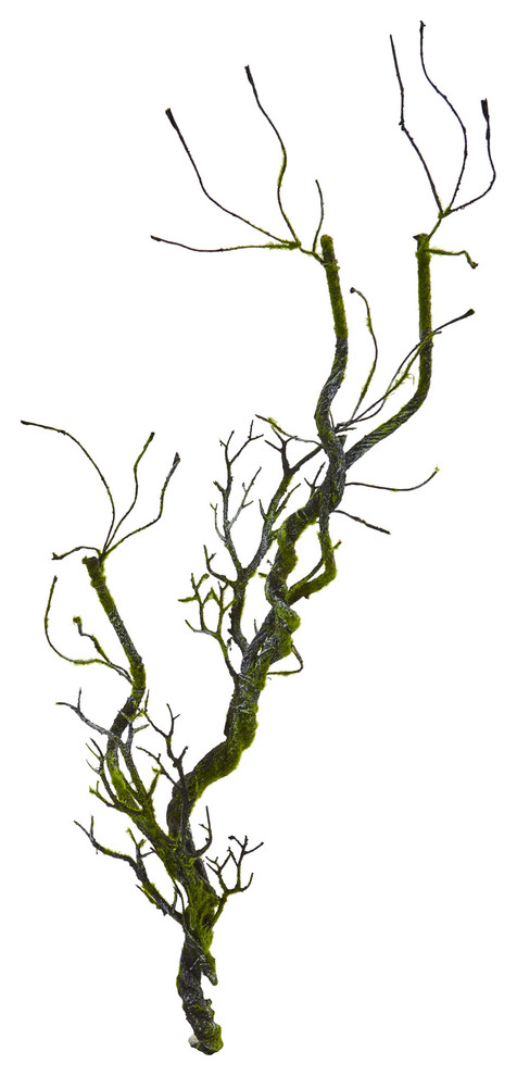 43" Moss Twig Vine Artificial Plant, Set of 4