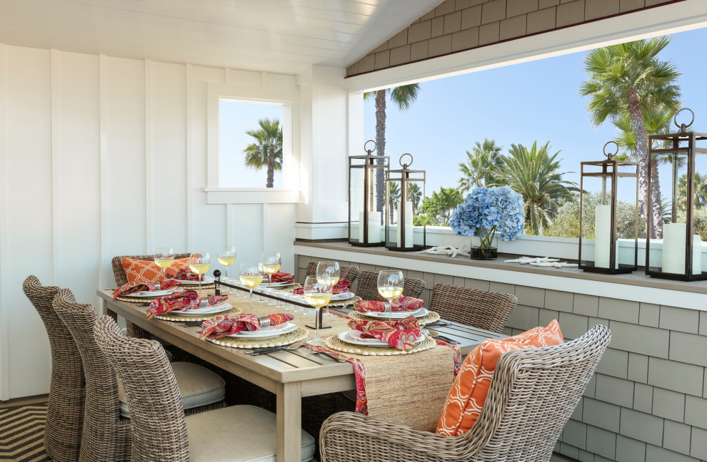 Photo of a beach style terrace in Orange County.