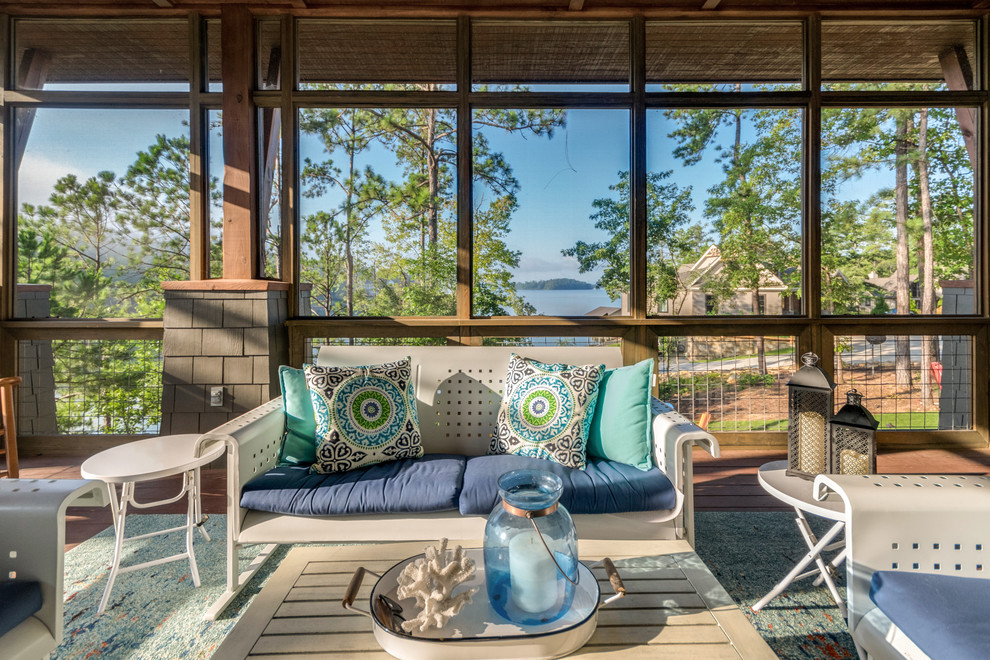 Design ideas for a beach style verandah in Atlanta.