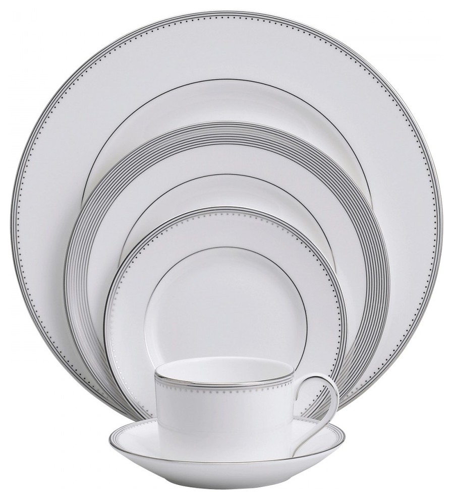 Vera Wang Wedgwood Grosgrain 40Piece China Set Transitional