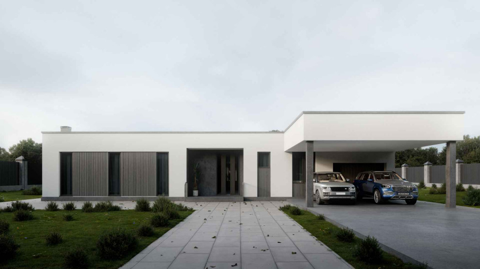 Одноэтажный дом в стиле хай-тек «ЗС 230-24»