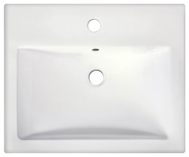 20 75 Semi Recessed Bath Vessel Sink White Contemporary 20 75 Semi Recessed Bath Vessel Sink White Contemporary Bathroom Sinks By Ladder