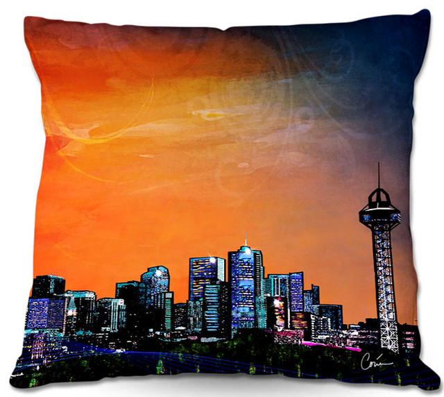 Denver Skyline Sports Outdoor Pillow, 22"x22"