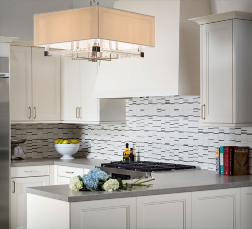 Example of a transitional kitchen design in Orange County